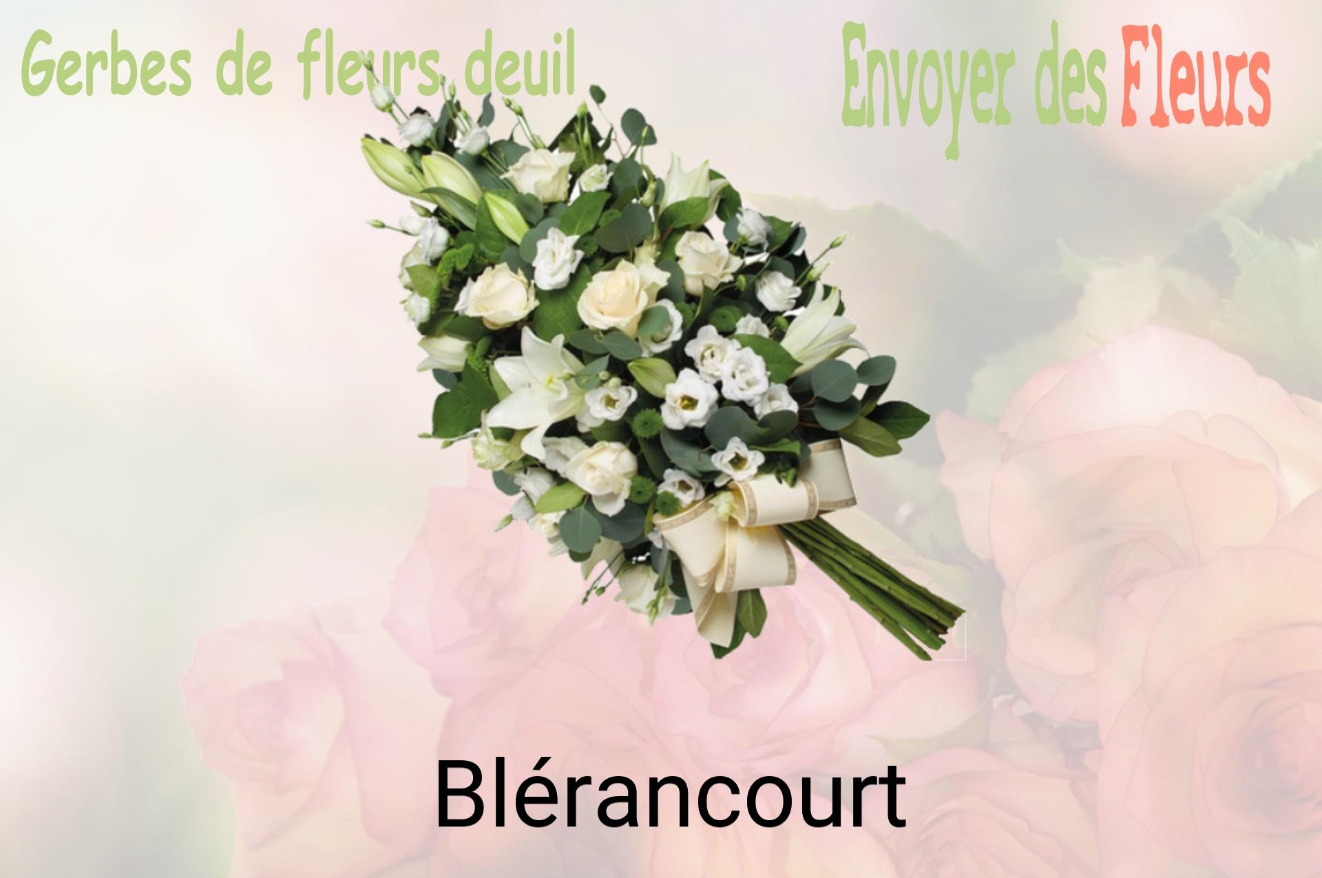 Gerbe de fleurs de deuil livrée à Blérancourt